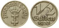 1/2 guldena 1932, Berlin, herb Gdańska, czyszczo