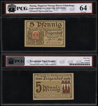 5 fenigów 1.04.1920, numeracja 018523 ✽, piękny 