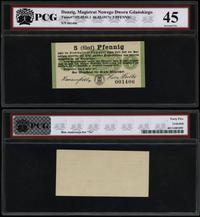 5 fenigów 6.03.1917, numeracja 001513, złamany p