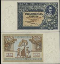 20 złotych 20.06.1931, seria CU, numeracja 22706
