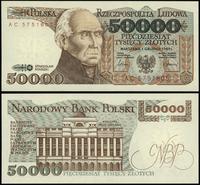 50.000 złotych 1.12.1989, seria AC, numeracja 57