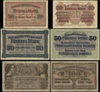 Polska, zestaw: 20 marek, 50 marek i 100 marek, 4.04.1918