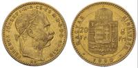 8 forintów=20 franków 1890, złoto 6.42 g