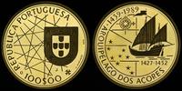 100 eskudo 1989, złoto "916", 23.97g