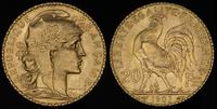 20 franków 1907/Paryż, złoto 6.46 g