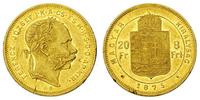 20 frankow = 8 forintów 1875, złoto 6.44 g