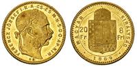 20 franków= 8 forintów 1889, Kremnica, złoto 6.4