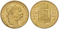 20 franków= 8 forintów 1889, złoto 6.45 g