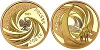 200 złotych 2001, Warszawa, złoto 15.40 g, bez z