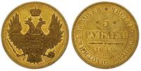5 rubli 1849, Petersburg, złoto 6.51 g, piękne l