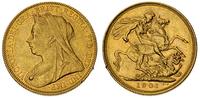 funt 1901/M, Melbourne, złoto 7.97 g