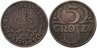 5 groszy 1934, Warszawa, rzadka i ładna moneta