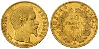 20 franków 1857/A , Paryż, złoto 6.41 g