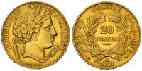 20 franków 1851/A, Paryż, złoto 6.42 g