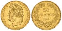 20 franków 1848/A, Paryż, złoto 6.40 g