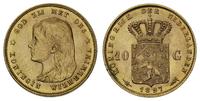 10 guldenów 1897, Utrecht, rzadki typ młodej kró
