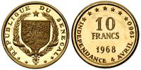 10 franków 1968, złoto 3.13 g