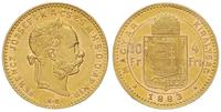 10 franków= 4 forinty 1883 /K.B, Kremnica, złoto