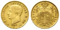 40 lirów 1813/M, Mediolan, złoto 12.86 g