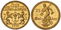 25 guldenów 1930, złoto 7.97 g, bardzo rzadka mo