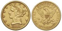 5 dolarów 1885, San Francisco, złoto 8.34 g