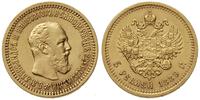 5 rubli 1889, Petersburg, złoto 6.44 g
