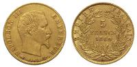 5 franków 1860, Paryż, złoto 1.62 g