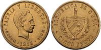 5 peso 1916, Jose Marti, złoto 8.35 g