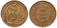 20 franków 1890/A, Paryź, złoto 6.44 g