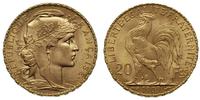 20 franków 1909/A, Paryź, złoto 6.45 g