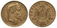 20 franków 1865/A, Paryź, złoto 6.41 g