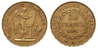 20 franków 1896/A, Paryż, złoto 6.44 g