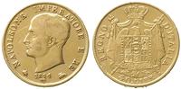 40 lirów 1814/M, Mediolan, złoto 12.62 g