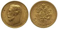 5 rubli 1901 litery FZ, Petersburg, złoto 4.30 g