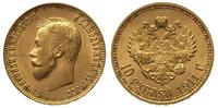 10 rubli 1911/EB, Petersburg, złoto 8.59 g, Bitk