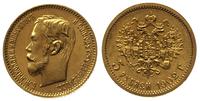 5 rubli 1902, Petersburg, złoto 4.30 g, Bitkin 2