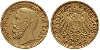 10 marek 1900/G, Karlsruhe, złoto 3.95 g, rzadki