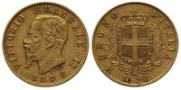 20 lirów 1877, Rzym, złoto 6.44 g