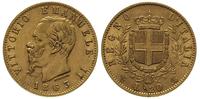 20 lirów 1863, Turyn, złoto 6.44 g
