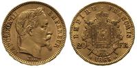 20 franków 1865/A, Paryż, złoto 6.45 g