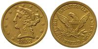 5 dolarów 1853, Filadelfia, złoto 8.31 g
