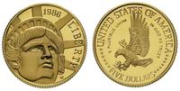 5 dolarów 1986, West Point, złoto "900" 8.35 g