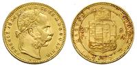 20 franków = 8 forintów 1881/KB, Kremnica, złoto