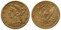 5 dolarów 1886/S, San Francisco, złoto 8.35 g