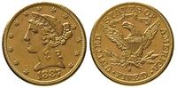 5 dolarów 1887/S, San Francisco, złoto 8.35 g