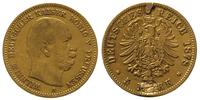 5 marek 1878 / A, Berlin, złoto 1.94 g, ślad po 
