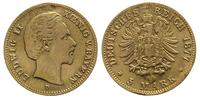 5 marek 1877/D, Monachium, rzadkie, złoto 1.92 g