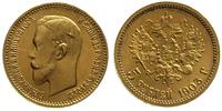 5 rubli 1903/AP, Petersburg, złoto 4.30 g, Kazak