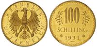 100 szylingów 1931, Wiedeń, złoto 23.55 g, Fr.