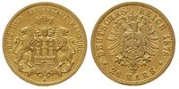 20 marek 1878, Hamburg, złoto 7.29 g, Jaeger 210
